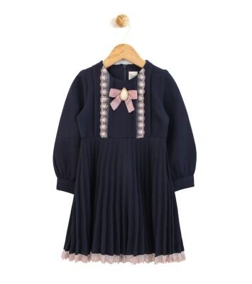 Wholesale Girls Dress 2-5Y Lilax 1049-6237 Navy 