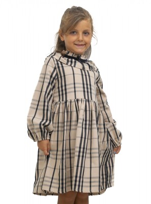 Wholesale Girls Dress 2-5Y Timo 1018-T3KDÜ044237802 Beige