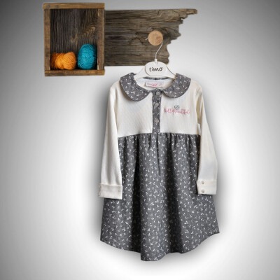 Wholesale Girls Dress 2-5Y Timo 1018-T3KDÜ054236472 White