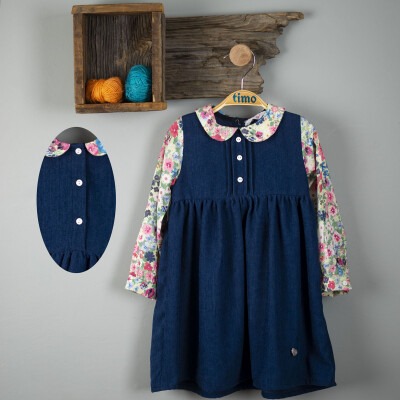 Wholesale Girls Dress 2-5Y Timo 1018-T3KDÜ204237102 - Timo
