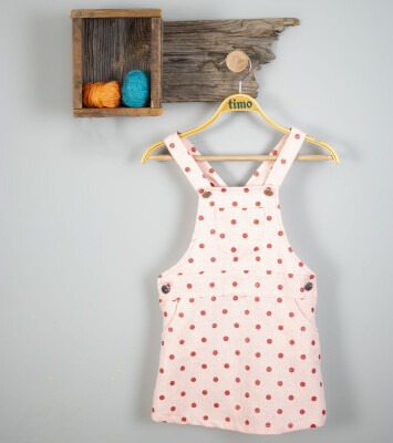 Wholesale Girls Dress 2-5Y Timo 1018-T3KÖÜ042222582 Blanced Almond