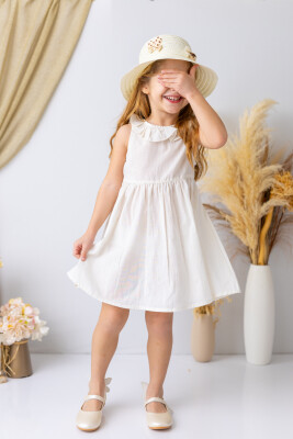 Wholesale Girl's Dress 2-8Y Mininio 2062-251M4LBY33 Ecru