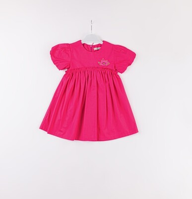 Wholesale Girls Dress 3-6Y Büşra Bebe 1016-24139 Fuschia
