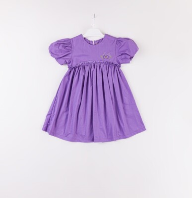 Wholesale Girls Dress 3-6Y Büşra Bebe 1016-24139 Lilac