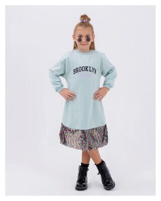 Wholesale Girls Dress 6-9Y Tuffy 1099-6617 Nile Green
