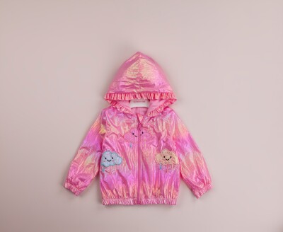 Wholesale Girls Embroidered Raincoat 9-24M BabyRose 1002-8422 Pink