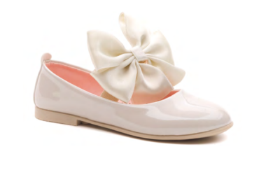 Wholesale Girls Flat Shoe with Thermo Sole 21-25EU Minican 1060-WTE-B-YONCA Ecru