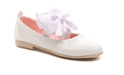 Wholesale Girls Flat Shoe with Thermo Sole 21-25EU Minican 1060-WTE-B-YONCA White