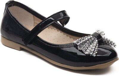 Wholesale Girls Flat Shoes 26-30EU Minican 1060-HY-P-7025 Glossy Black