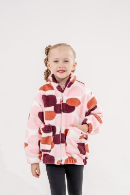Wholesale Girls Fleece Jacket 6-9Y Eray Kids 1044-6299 Damson Color