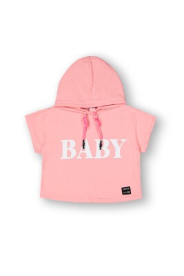 Wholesale Girls Hoodie T-shirt 10-13Y Tuffy 1099-9161 Light Pink