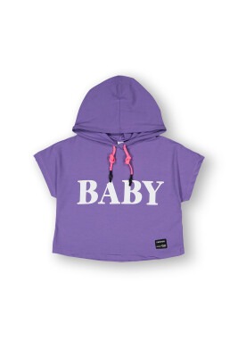 Wholesale Girls Hoodie T-shirt 10-13Y Tuffy 1099-9161 Purple