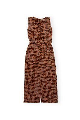 Wholesale Girls Overalls 8-14Y Busra Bebe 1016-211009 Tan