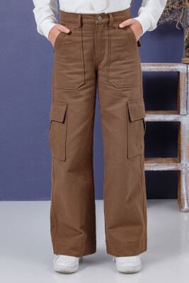 Wholesale Girls Pants 9-14Y DMB Boys&Girls 1081-9724 Brown