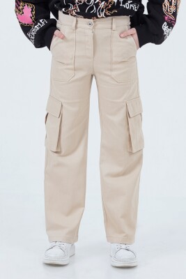 Wholesale Girls Pants 9-14Y DMB Boys&Girls 1081-9724 Beige