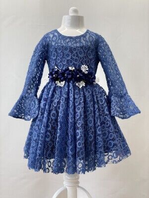Wholesale Girls Party Dress 4-8Y Bertula Kids 2003-4688 - Bertula Kids (1)