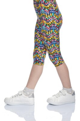 Wholesale Girls Patterned Capri 1-4Y Lovetti 1032-8860 - Lovetti