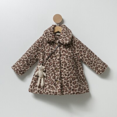 Wholesale Girls Patterned Coat 2-5Y Cumino 1014-CMN3347 - Cumino