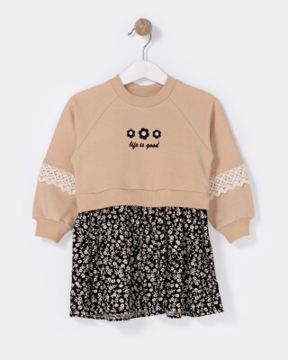 Wholesale Girls Patterned Dress 2-5Y Bupper Kids 1053-23946 - Bupper Kids