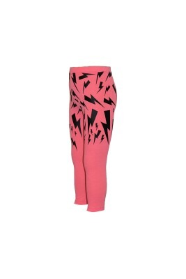 Wholesale Girls Patterned Leggings 5-8Y Lovetti 1032-9541 Neon Fuschia