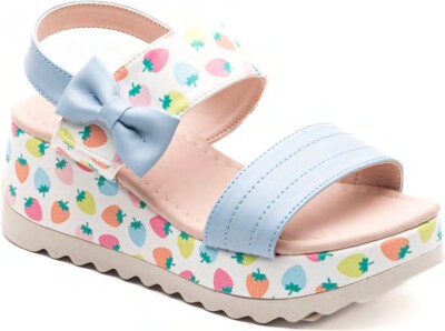 Wholesale Girls Patterned Sandals 26-30EU Minican 1060-X-P-P09 Blue