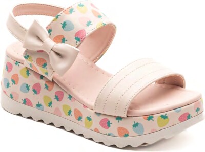 Wholesale Girls Patterned Sandals 26-30EU Minican 1060-X-P-P09 Blanced Almond