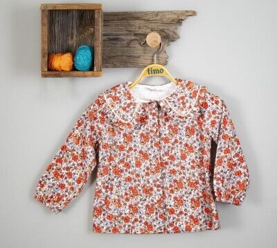 Wholesale Girls Patterned Shirt 2-5Y Timo 1018-T3KDÜ014236302 - Timo (1)