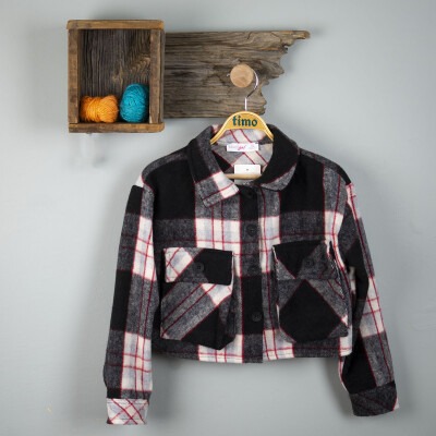 Wholesale Girls Plaid Jacket 6-9Y Timo 1018-T3KDÜ014238093 - Timo