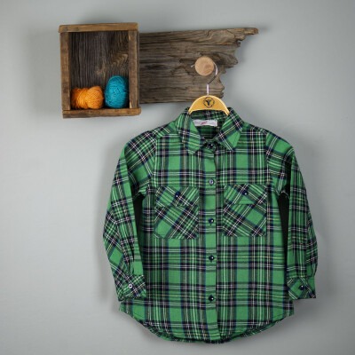 Wholesale Girls Plaid Shirt 6-9Y Timo 1018-T3KDÜ014239333 - Timo