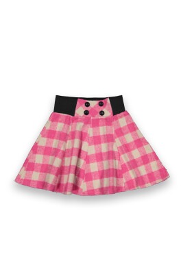 Wholesale Girls Plaid Skirt 4-12Y Panino 1077-22061 Fuschia