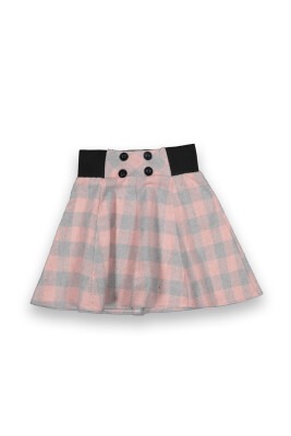 Wholesale Girls Plaid Skirt 4-12Y Panino 1077-22061 Blanced Almond