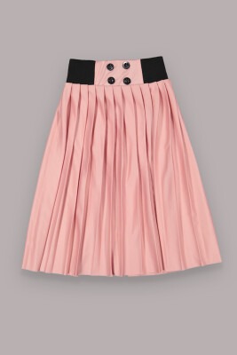Wholesale Girls Pleated Skirt 8-16Y Panino 1077-23013 Blanced Almond