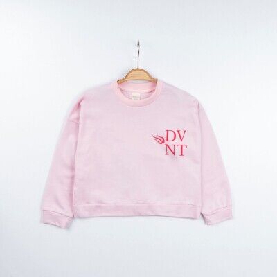 Wholesale Girls Printed Sweathirt 6-9Y Divonette 1023-4490-3 Pink