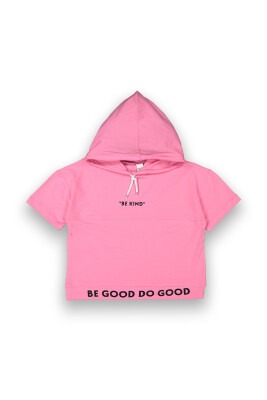 Wholesale Girls Printed T-Shirt 10-13Y Tuffy 1099-9151 Dark pink2