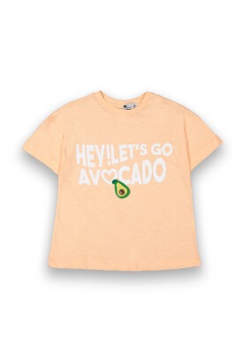 Wholesale Girls Printed T-Shirt 10-13Y Tuffy 1099-9152 pinkish orange