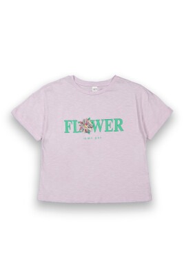 Wholesale Girls Printed T-shirt 10-13Y Tuffy 1099-9154 Light Lilac