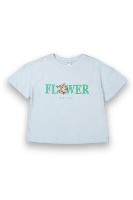 Wholesale Girls Printed T-shirt 10-13Y Tuffy 1099-9154 Ice blue