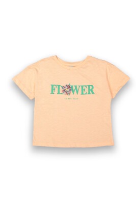 Wholesale Girls Printed T-shirt 10-13Y Tuffy 1099-9154 pinkish orange