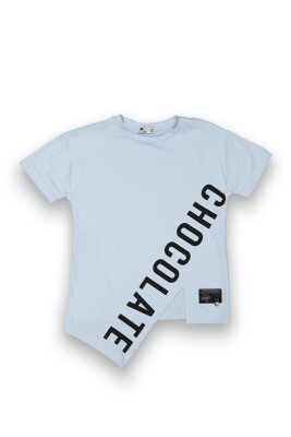 Wholesale Girls Printed T-Shirt 10-13Y Tuffy 1099-9158 Ice blue