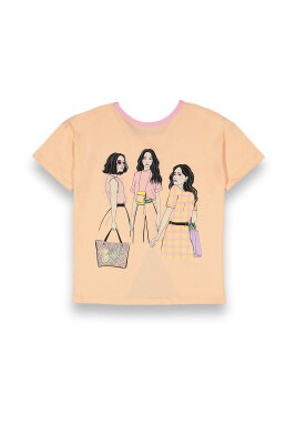 Wholesale Girls Printed T-shirt 10-13Y Tuffy 1099-9159 - Tuffy