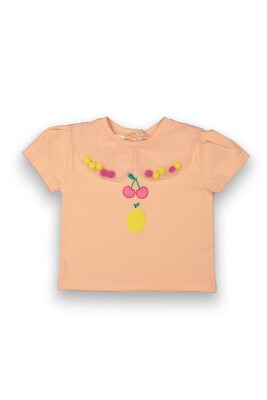 Wholesale Girls Printed T-shirt 2-5Y Tuffy 1099-9053 Salmon Color 