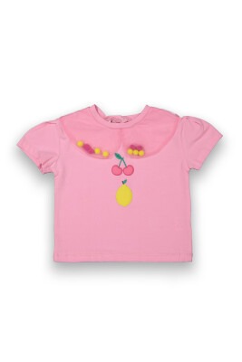 Wholesale Girls Printed T-shirt 2-5Y Tuffy 1099-9053 Pink