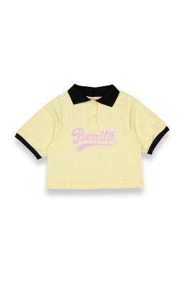 Wholesale Girls Printed T-shirt 6-9Y Tuffy 1099-9101 Yellow