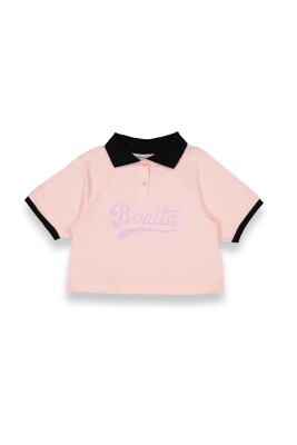 Wholesale Girls Printed T-shirt 6-9Y Tuffy 1099-9101 Light Pink