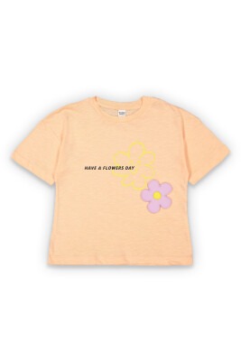 Wholesale Girls Printed T-Shirt 6-9Y Tuffy 1099-9104 pinkish orange