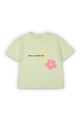 Wholesale Girls Printed T-Shirt 6-9Y Tuffy 1099-9104 Water green