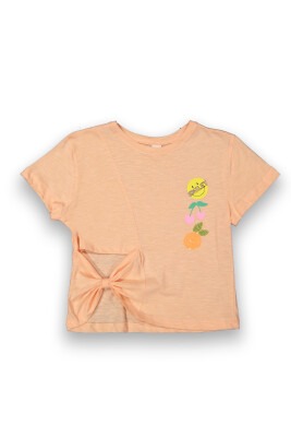 Wholesale Girls Printed T-shirt 6-9Y Tuffy 1099-9108 pinkish orange