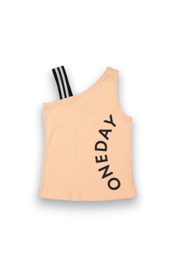 Wholesale Girls Printed T-shirt 6-9Y Tuffy 1099-9129 Salmon Color 