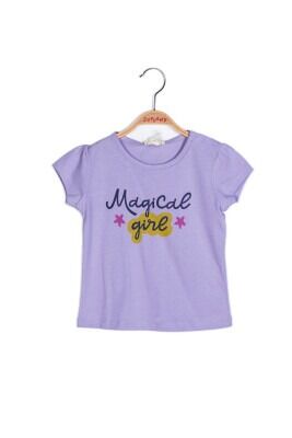 Wholesale Girls Printed Tshirt 1-12Y Zeyland 1070-231Z4MRS52 Purple
