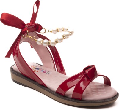 Wholesale Girls Sandals 26-30EU Minican 1060-WTE-P-INCILI Claret Red